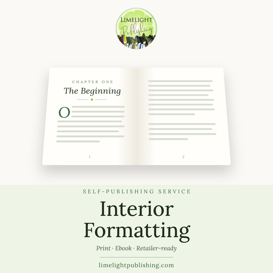 Interior Formatting service, print and ebook