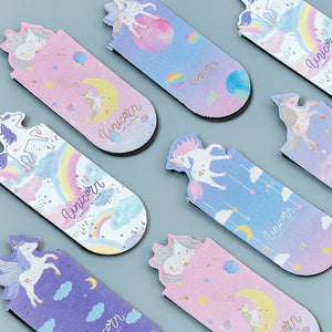 3 pcs Flying Unicorn Magnetic Bookmarks