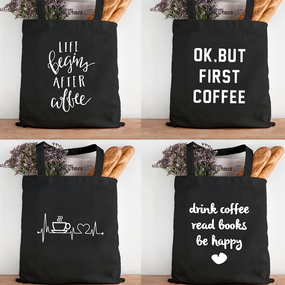First Coffee Canvas Tote
