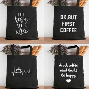 First Coffee Canvas Tote