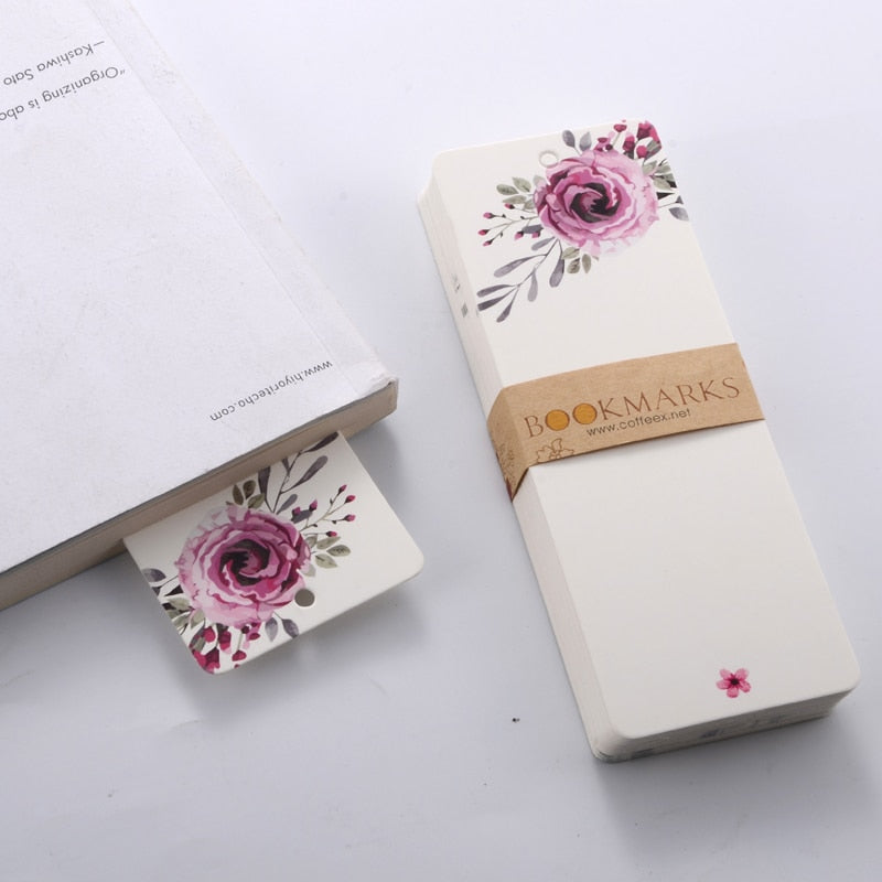 40 pcs Floral Bookmarks